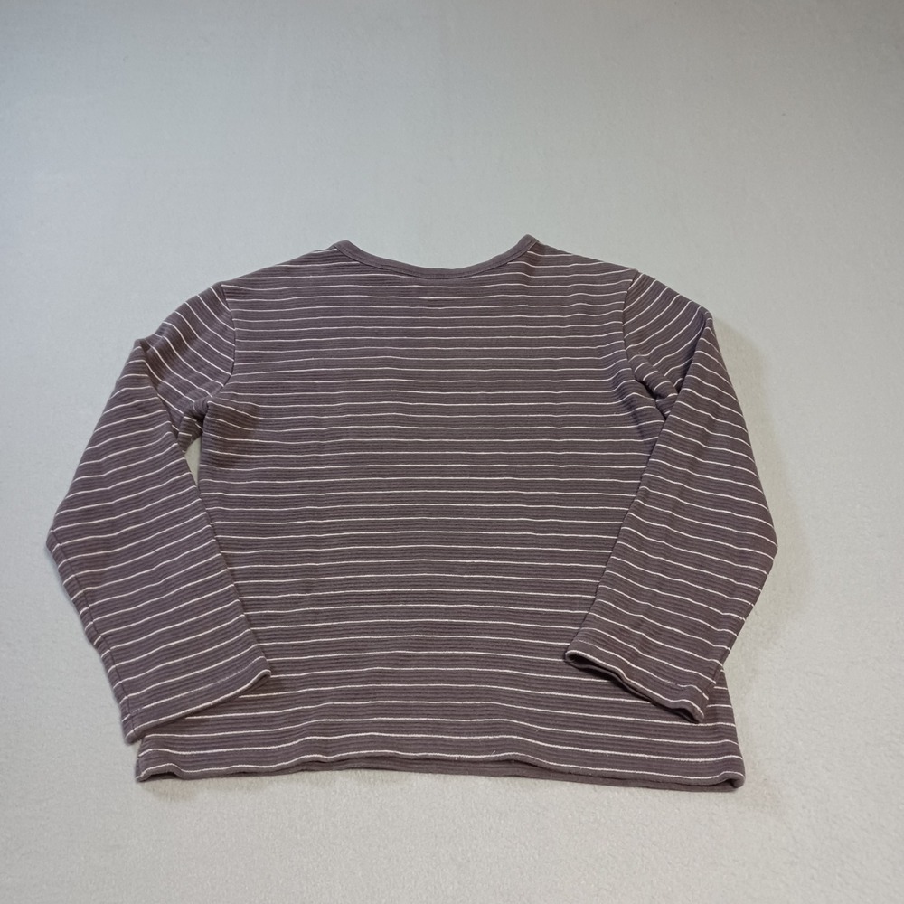 Cat & Jack Boys Gray Striped Long Sleeve Pocket T-Shirt Size S 6/7 076153232